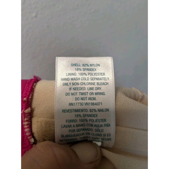 Kona Sol Women's One Piece Swimsuit Sz M One Shoulder Ruffle Pink Beach Resort - Picture 12 of 14